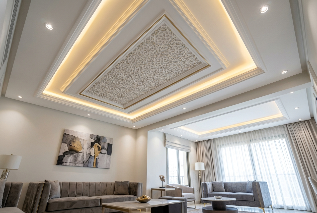 False & Gypsum Ceiling